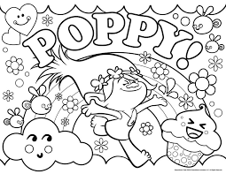 They present happy, small creatures known from the movie on a set of 40 beautiful printables for kids. Get This Free Trolls Coloring Pages Poppy Is Such A Happy Girl