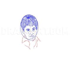 How To Draw Al Pacino As Scarface, Step By Step, Drawing Guide, By Dawn -  Dragoart