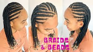 See more ideas about natural hair styles, hair styles, long hair styles. Teen Girls Braided Hairstyle Feed In Cornrows Beads Youtube
