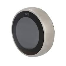 Google Nest Learning Thermostat 3rd Gen In Stainless Steel T3007es The Home Depot Nest Learning Thermostat Nest Learning Google Nest