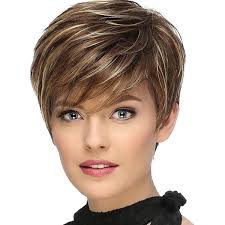 Amazon.com: Y YIMANEILI Peluca corta de fibra sintética roja y marrón con  flequillo para mujer, corte pixie, uso diario, ondulado natural con  flequillo : Belleza y Cuidado Personal