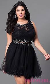 Mock Two Piece Plus Size Homecoming Dress At Promgirl Com Plus Size Homecoming Dresses Plus Size Prom Dresses Plus Size Cocktail Dresses
