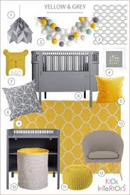 Yellow And Grey Styleboard For Nursery By Kids Interiors Kids Room Grey Yellow Kids Rooms Yellow Baby Room