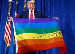 Defense department says the flag should only be. Why Donald Trump Unfurled An Upside Down Rainbow Flag Onstage Huffpost