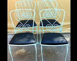 Vintage Wrought Iron Patio Furniture Homecrest Sold On Etsy Wrought Iron Patio Furniture Wire Dining Chairs Antique Chairs