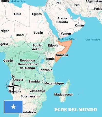 🗺️ Así es el mapa político del Cuerno de África 🗺️ Etiopía, Somalia, Eritrea, Yibuti y el autoproclamado Estado de Somalilandia conforman la región, una de las más pobres del mundo. Así