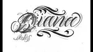 Letras Para Tatuar Diana Drawing Chicano Lettering Calligraphy Lettering Tattoo Lettering Youtube