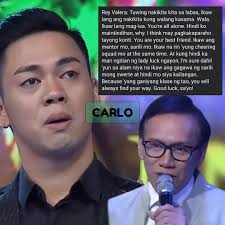 Carlo - "Ikaw ang gagawa sarili mong SWERTE" Yan ang naging sabi ni Sir Rey  Valera sa Tawag ng Tanghalan Days ni Sofronio Vasquez. Binalikan ng  netizens ang madamdaming mensahe ni Sir