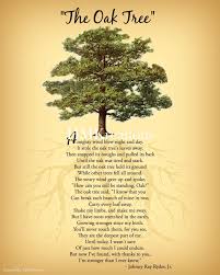 Oak Tree Poem Inspirational Printable Art Nature Wall Art Motivational Poetry Digital Tree Print Room Home Decor Instant Download Tree Poem Tree Quotes Nature Quotes