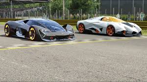Lamborghini Terzo Millennio Vs Lamborghini Egoista At Monza Full Course In 2020 Lamborghini Lamborghini Egoista Racing Simulator