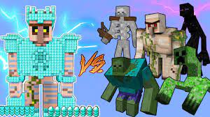They are utility mobs that will . Diamond Golem Vs Mutant Monsters In Minecraft Youtube