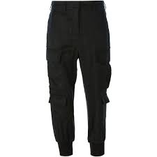 Neil Barrett Tapered Cargo Trousers Cargo Trousers Black Cargo Pants Tapered Trousers