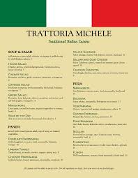 Trattoria Italian Menu Italian Menu Menu Design Template Menu Design