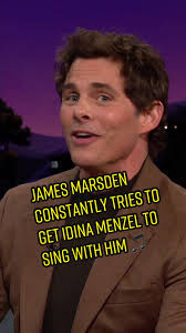 James Marsden Attempts to Sing with Idina Menzel