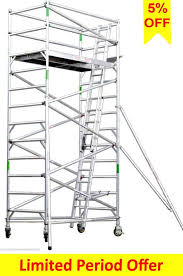 Details About Aluminium Scaffold 6 5m Reach Mobile Scaffolding Tower 450kg Australian Design In 2020 Aluminium Scaffolding Scaffolding Design