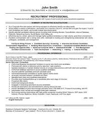 recruiter resume