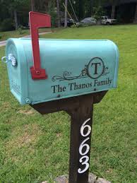 Buy decorative, locking, column, and wall mount residential mailboxes here. Family Name Mailbox Mailbox Decor Painted Mailboxes Diy Mailbox