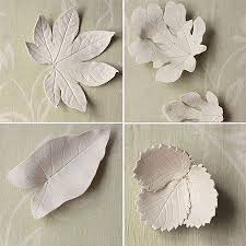 Use Air Dry Clay To Craft Small Medium Or Large Bowls With Pressed Leaf Designs You Can Use Any Leaves For This Project B Air Dry Clay Clay Flowers Dry Clay
