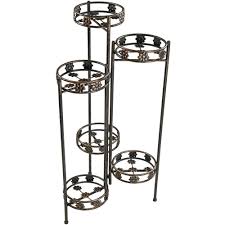 The stand is durable enough to withstand most inclement weather. Garden Patio 6 Tier Steel Indoor Outdoor Plant Stand Metal Flower Pot Holder Home Garden Deco Tcasoluciones Com