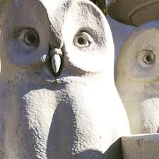 Animals, meerkats birds, people, fairies and gnomes. Owl Garden Statue Old Farm Garden Stone
