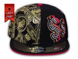 This Is A High Quality Black Fitted Sport Cap Its In The Hip Hop Style Flat Brim From Leader Its Embroidered With Mone Hip Hop Hat Swag Men Hip Hop Fashion