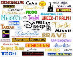 Use your font formatting to give the words the yellow inside and navy blue outside. 100 Free Disney Fonts