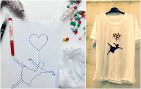 It's easy to use and there are tons of templates for every occasion, holiday, and cause. How To Decorate Plain White T Shirt Using Red Textile Pen And Pompoms Tee Shirts Diy Diy Shirt T Shirt Diy