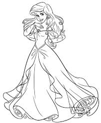 Princess Ariel Dress Coloring Pages Disney Princess Coloring Pages Ariel Coloring Pages Mermaid Coloring Book