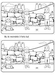 Resimlerin Arasindaki Farki Bulma Boyama 4 Okul Oncesi Okul Boyama Sayfalari