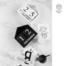 momo s 莫语ins风北欧风简约创意木制黑白台历日历摆件阿莫玲 淘宝网 december 1 december january