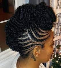 A wide variety of black hair braids options are available to you flame retardant kinky twist braids kinky twist black 120gr material: Unique Mohawk Braids Hairstyles 2014 Mohawk Braid Hairstyles With Twist Mohawk Braid Hairstyles Crochetbrai Natural Hair Styles Cornrow Hairstyles Hair Styles