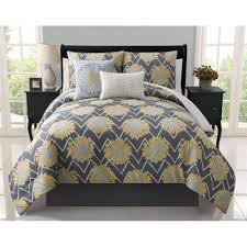 Black And Yellow Comforter Set Beautiful Yellow White Gray Black 5 Pc Floral Flower Chic Comforter Set Ebay Comforter Sets Comforters Twin Comforter Sets