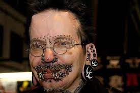 Omg Is Right How Does This Guy Eat Kiss Clean His Face Shave All I Can Say Is Omg Piercings Piercing Halloween Face Makeup