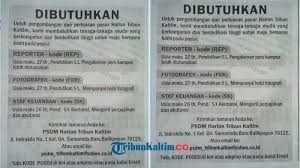 From www.lokerbumiayu.id see more of lowker balikpapan on facebook. Tertantangkah Anda Lowongan Kerja Media Modern Masa Kini Tribun Kaltim