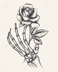 Image Result For Skeleton Hand Holding Flower Skeleton Drawings Skeleton Hands Drawing Skeleton Hand Tattoo
