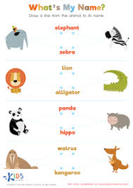 Animals worksheets for grade 1 pdf. Animals And Their Names Worksheet Free Printable Pdf For Kids