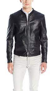 A X Armani Exchange Men S Classic Leather Jacket Black Large Best Price Classic Leather Jacket Leather Jacket Armani Exchange Men