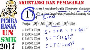 Soal un produktif pemasaran dan kunci jawaban. Contoh Latihan Soal Soal Un Mtk Smk Pemasaran