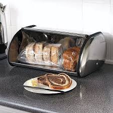 Polder Stainless Steel Bread Bin Bread Bin Tidy Kitchen Bread Storage