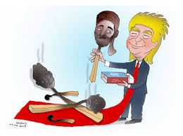 After the withdrawal of us and nato troops, the taliban have launched rapid offensive in afghanistan, seizing territory and capturing key this collection contains 9 cartoons. Trump And Taliban By Shahid Atiq Politics Cartoon Toonpool