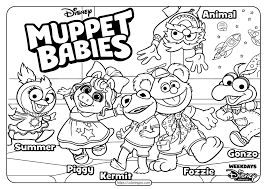 Printable Disney Muppet Babies Pdf Coloring Book In 2020 Baby Coloring Pages Muppet Babies Family Coloring Pages
