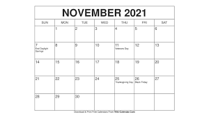 Sure, digital calendars are convenient — we can take them everyw. Free Printable November 2021 Calendars