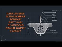 Report rab pintu air irigasi. Cara Cepat Menggambar Pondasi Di Autocad Youtube