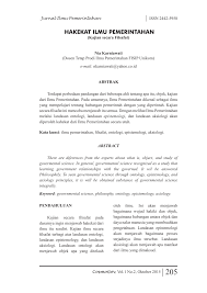 Bagi mahasiswa program studi ilmu pemerintahan yang akan mengikuti kompetisi internasional, nasional maupun regional, dapat mengajukan proposal ke program studi ilmu pemerintahan melalui form yang telah kami sediakan. Pdf Hakekat Ilmu Pemerintahan Kajian Secara Filsafat