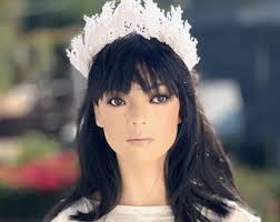 Prinzessin Kate Blumenkrone -Kate Middelton Blumenkrone -Halo Krone -Blumen  Brautkrone -Gestickte Blumenkrone -Tiara