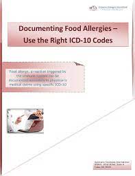 Documenting Food Allergies Use The Right Icd 10 Codes