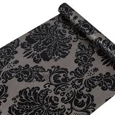 Black And White Contact Paper Walmart Simplelife4u Black Damask Self Adhesive Shelf Drawer Liner Pvc Contact Paper Home Garden Kitchen Drawer Liner Contact Paper Decorative Wallpaper Shelves