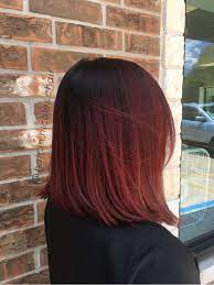 Dark Shadow Root And Bright Red Hair Austinhair At A Carter T Lund Salon Dark Roots Hair Short Red Hair Light Red Hair