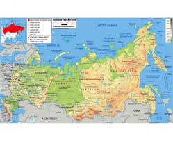 Russia And The Republics Physical Map Russia And Republics Physical Map Eastern Europe Europe