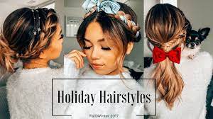 Holiday Hairstyles For Medium Length Hair Fall Winter 2017 Ashley Bloomfield Youtube Holiday Hairstyles Winter Hairstyles Hair Styles